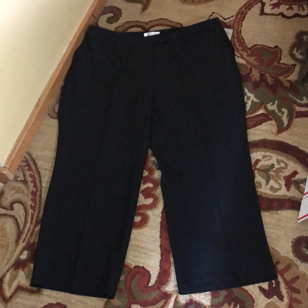 KASPER size 24W Dress Trouser Flat Front Part Elasticwaist Straight Leg $89 NEW
